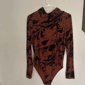 Stylish Brown and Black Body Suit